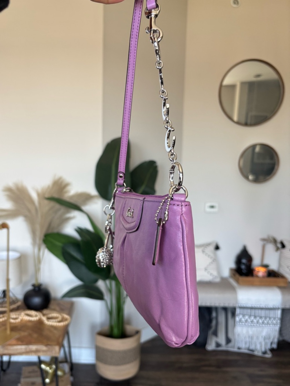 💜💟Y2K COACH Ashley Large Wristlet Mini💟💜 Bag - Picture 7 of 9